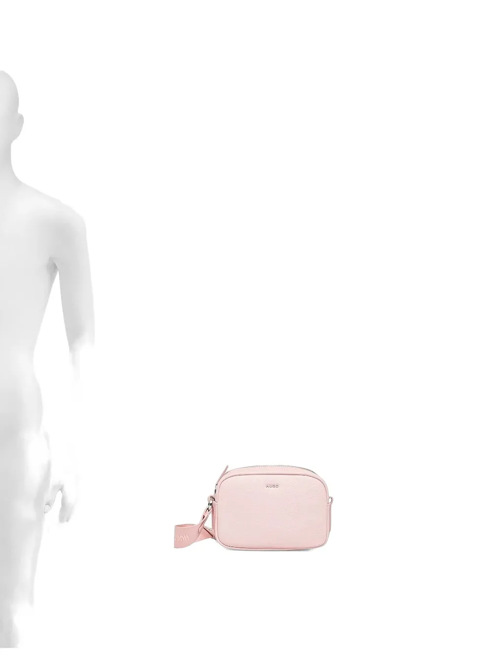 HUGO logo-plaque cross body bag Roze
