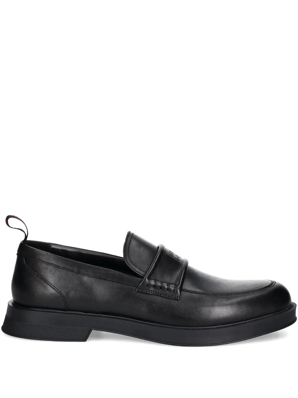 HUGO leather loafers Black