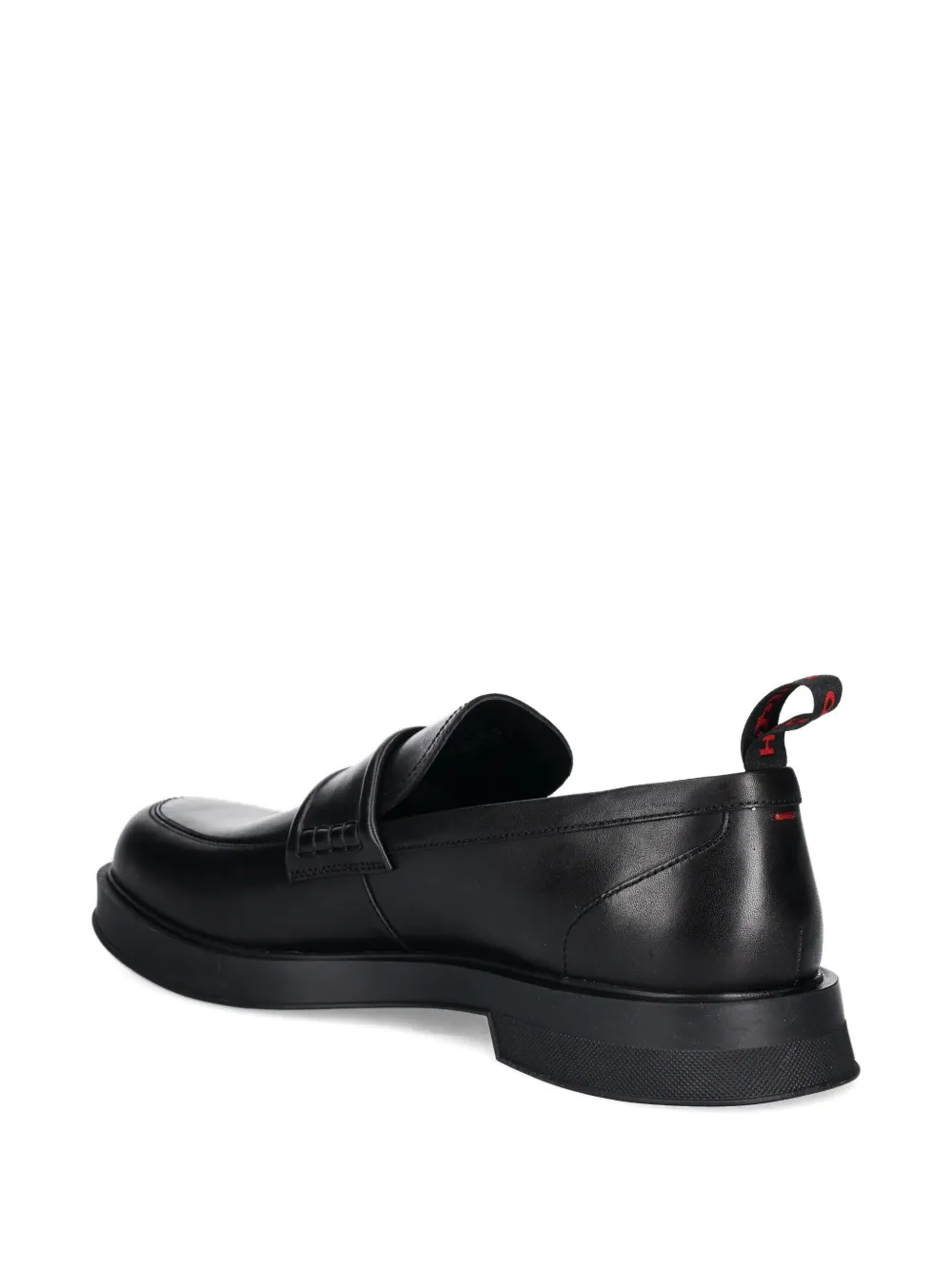 HUGO leather loafers Black