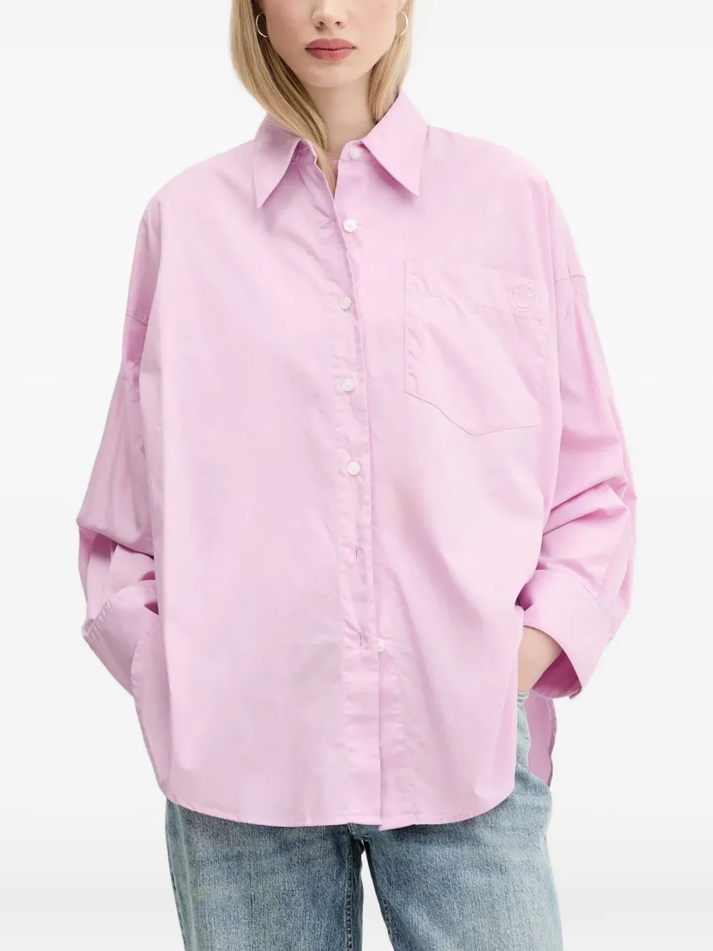 embroidered-logo cotton shirt