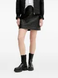 HUGO quilted-floral leather mini skirt - Black