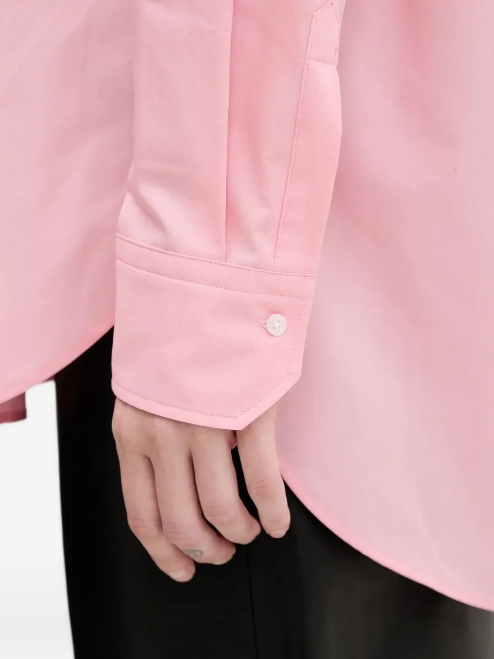 HUGO Katoenen blouse met geborduurd logo Roze
