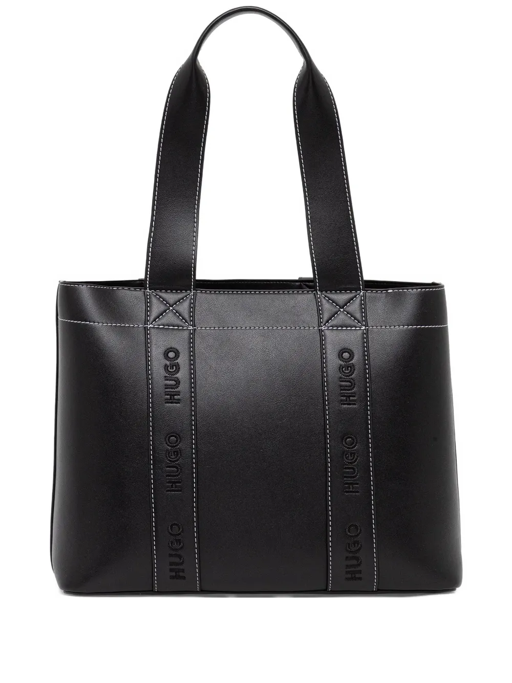 logo-embroidered tote bag