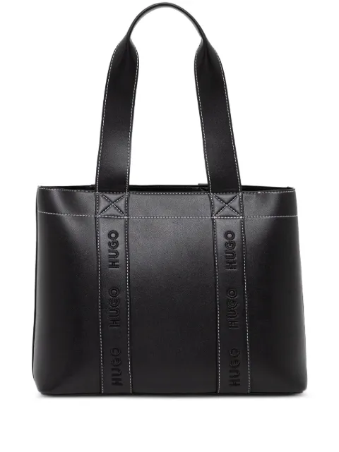 HUGO logo-embroidered tote bag