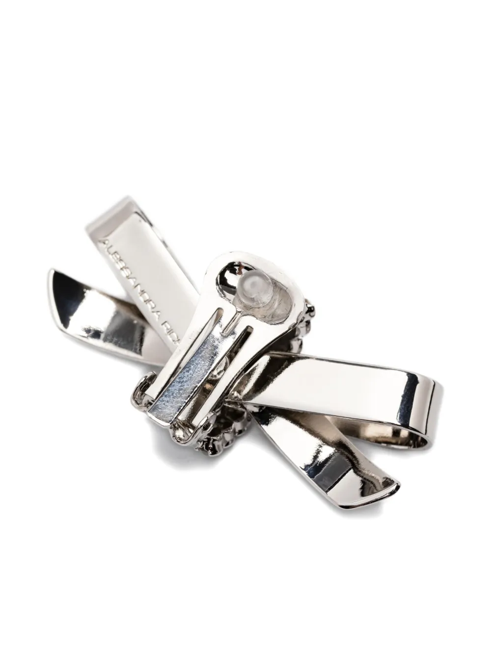 Alessandra Rich Crystal-bow Earrings In Metallic