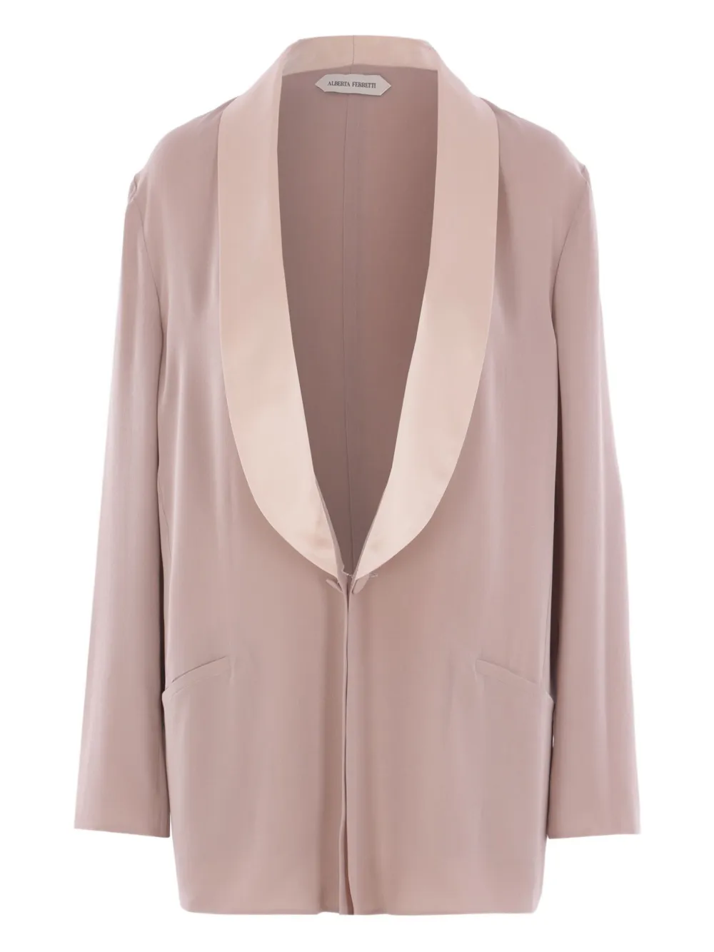 Alberta Ferretti satin-collar blazer | Pink | Image 1