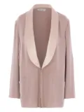 Alberta Ferretti satin-collar blazer - Pink