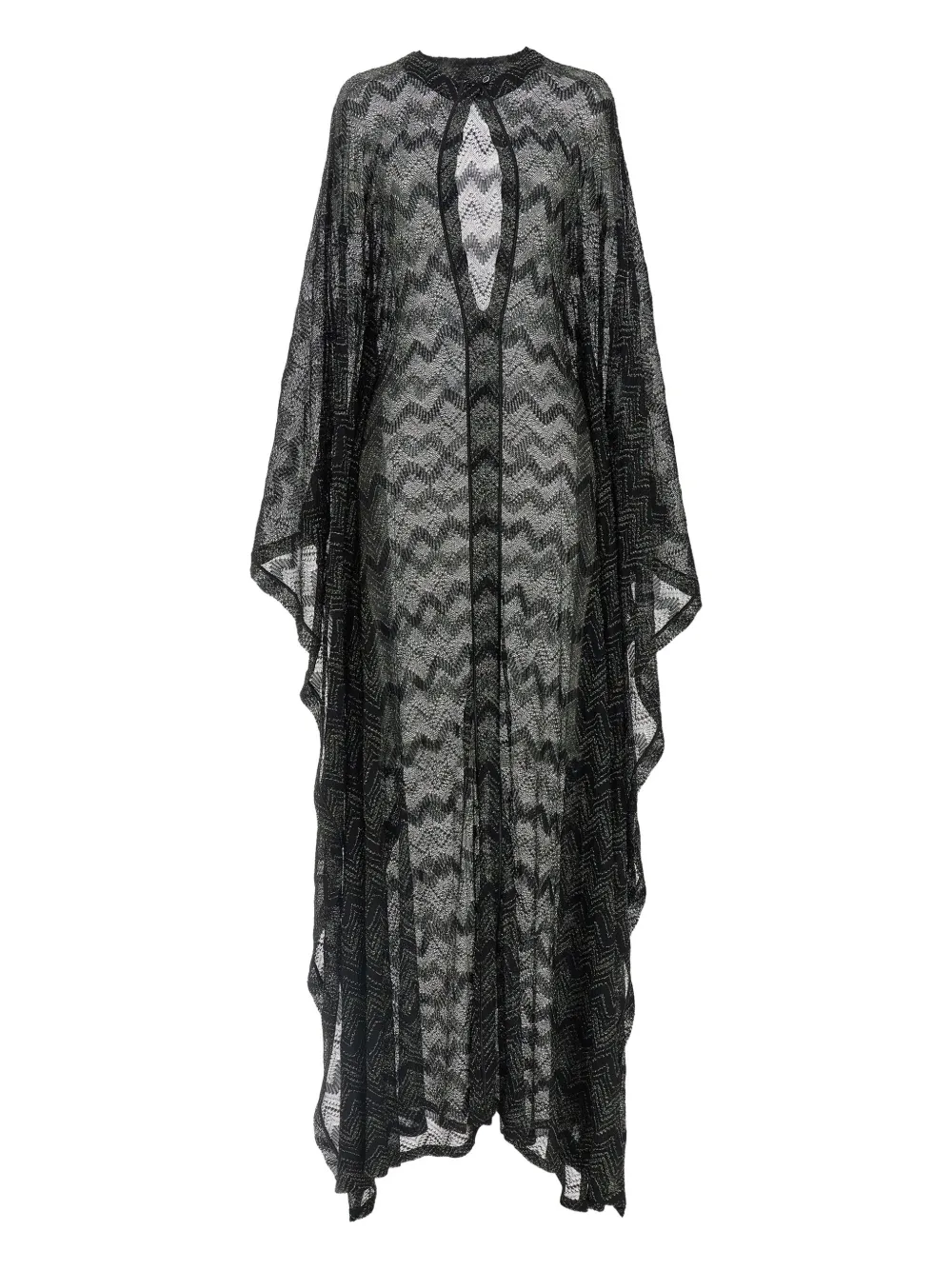zig-zag knit maxi dress