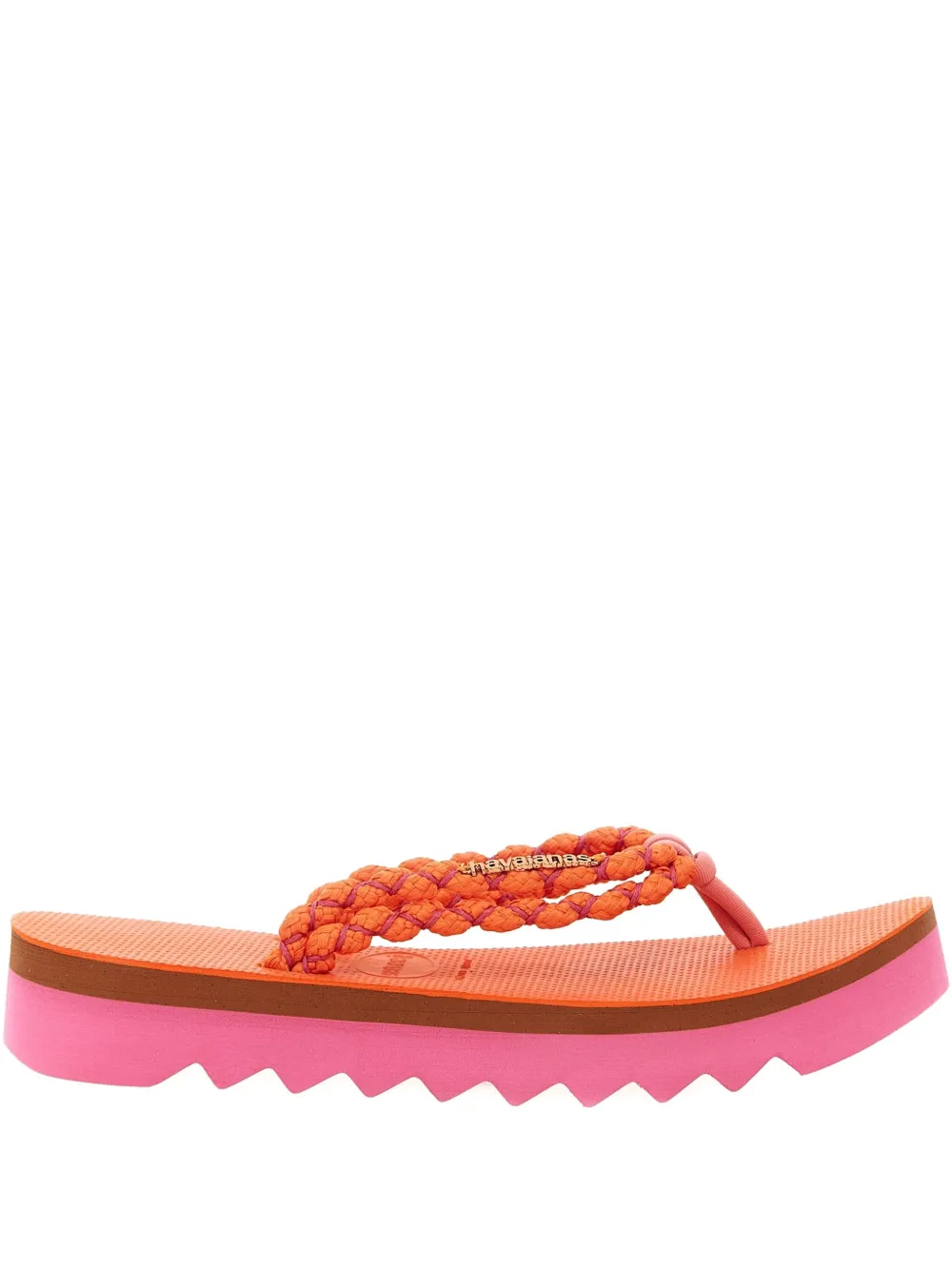 Havaianas Braided Platform Flip-flops In Orange