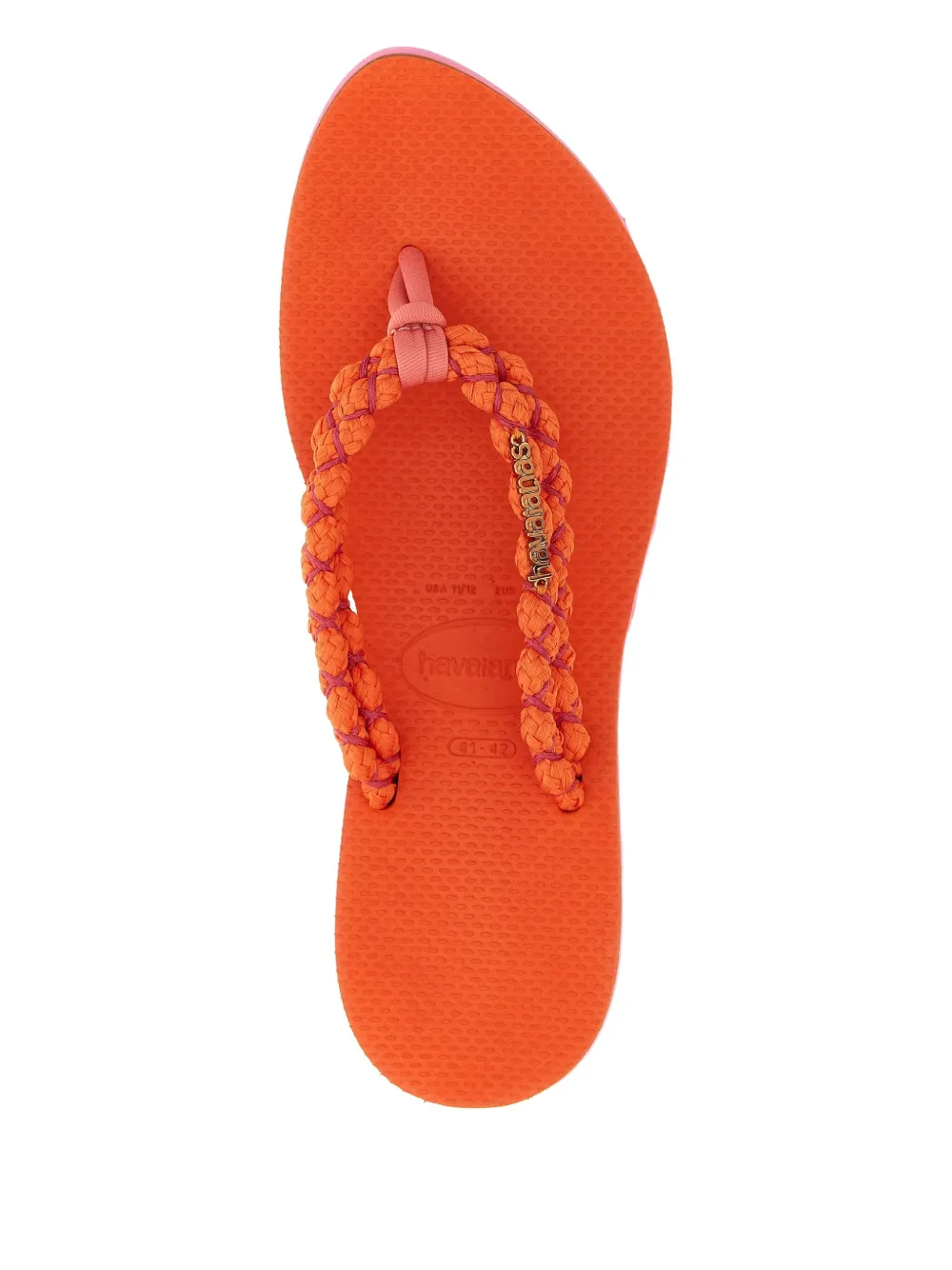 Havaianas Braided Platform Flip-flops In Orange