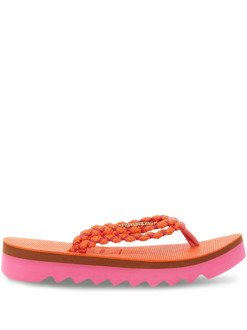 Havaianas braided platform flip-flops Orange