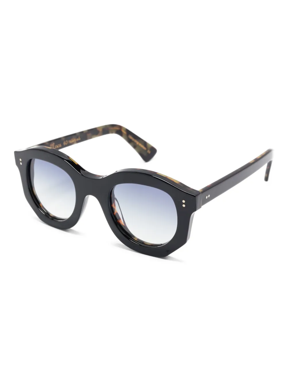 Lesca round-frame sunglasses - Zwart