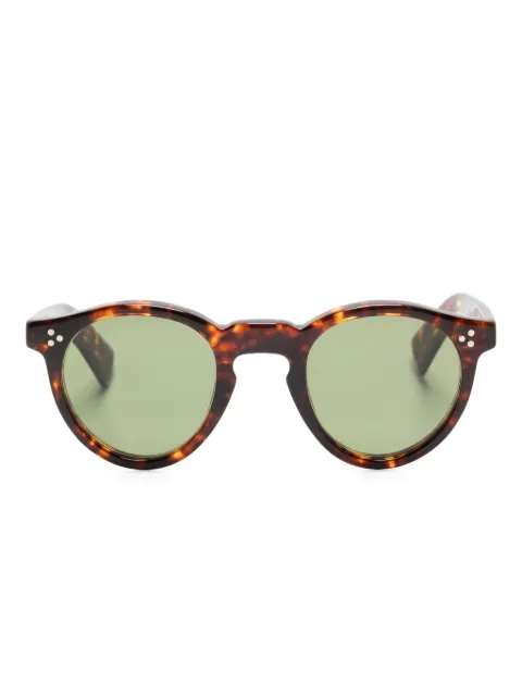Lesca Urbi tortoiseshell round-frame sunglasses