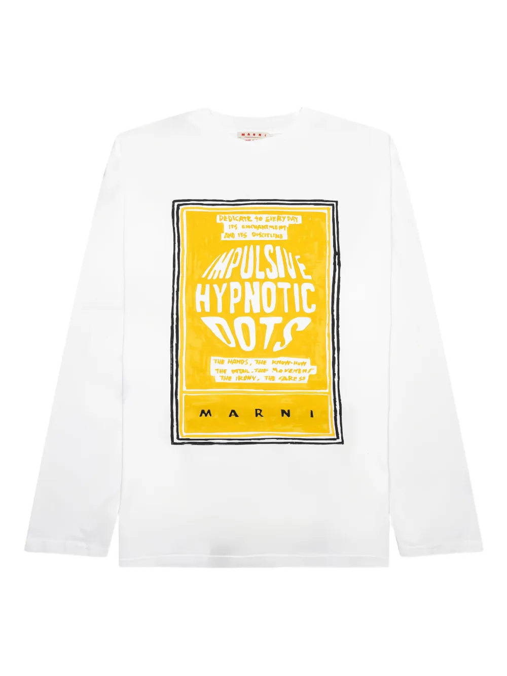 Marni graphic-print long-sleeve T-shirt - ホワイト Marni graphic-print long-sleeve T-shirt - ホワイト