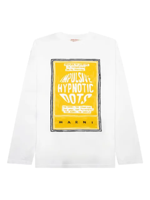 Marni graphic-print long-sleeve T-shirt