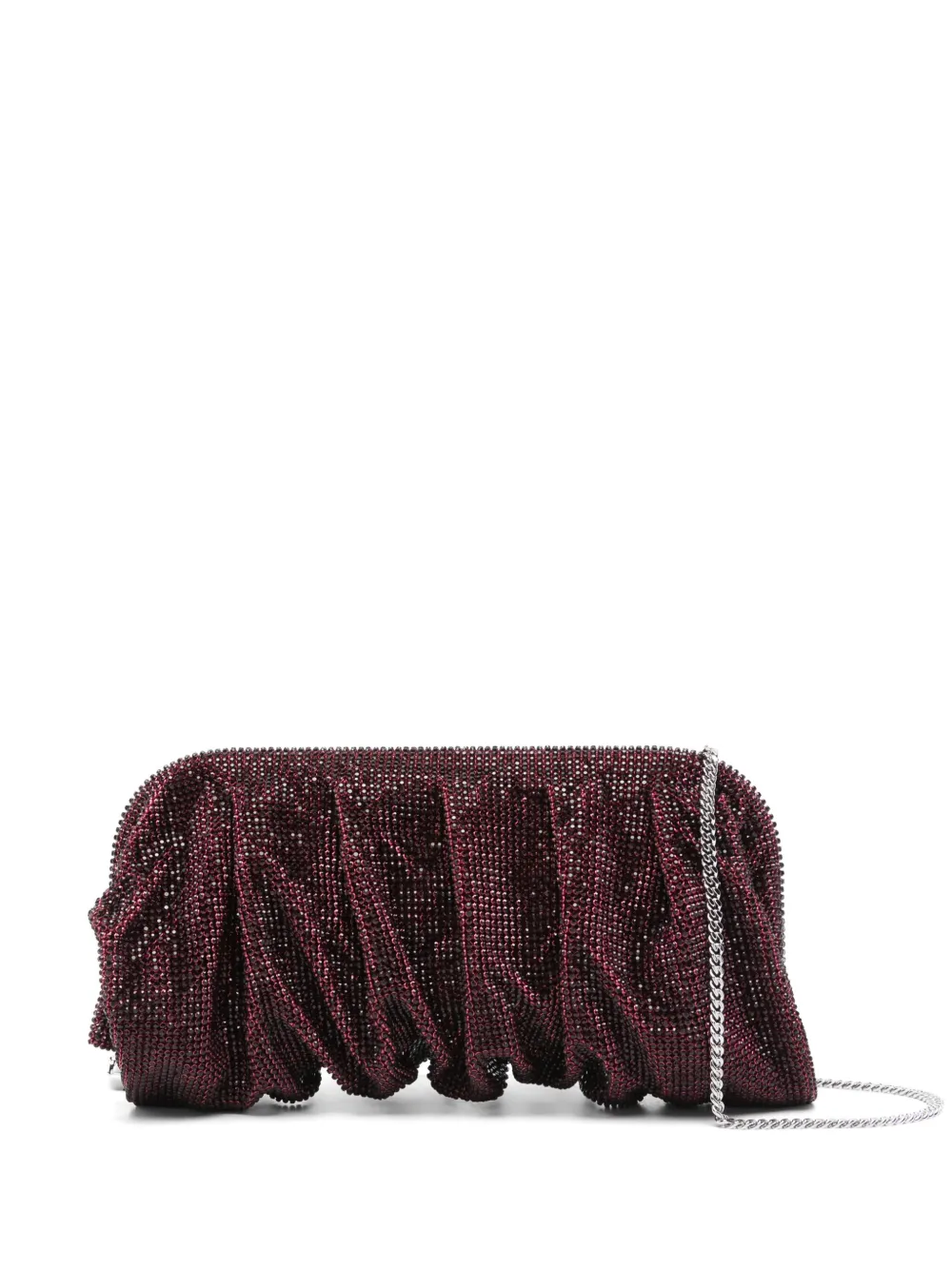 embellished gathered clutch