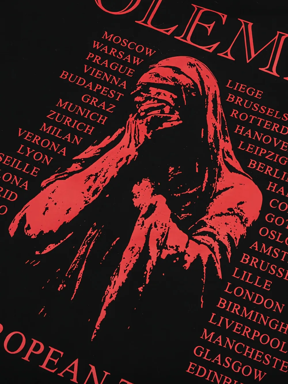 Raf Simons Soleman-X T-shirt met grafische print Zwart