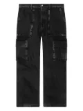 Nahmias logo-patch cargo jeans - Black