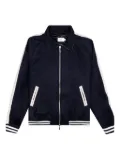 RHUDE Boys Signature varsity-stripe bomber jacket - Blue