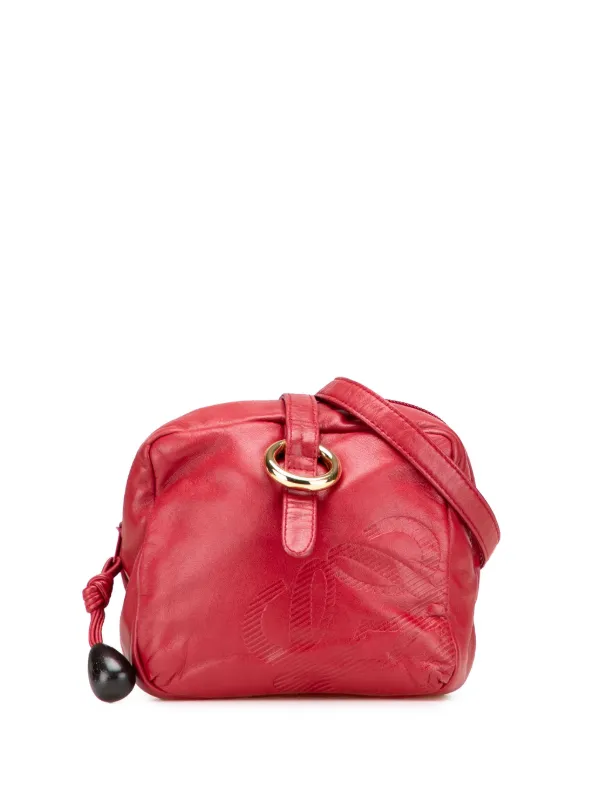 Loewe Pre-Owned 2000-2025 Leather Anagram Crossbody Bag Red FARFETCH ID