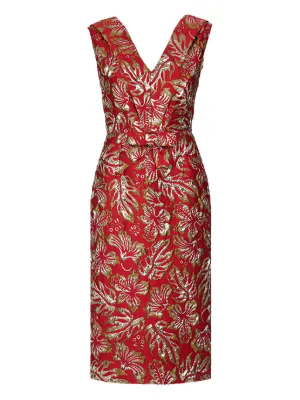 strapless open back dress Judith March Halter Crochet Dress in Red and Black – Country Club Prep