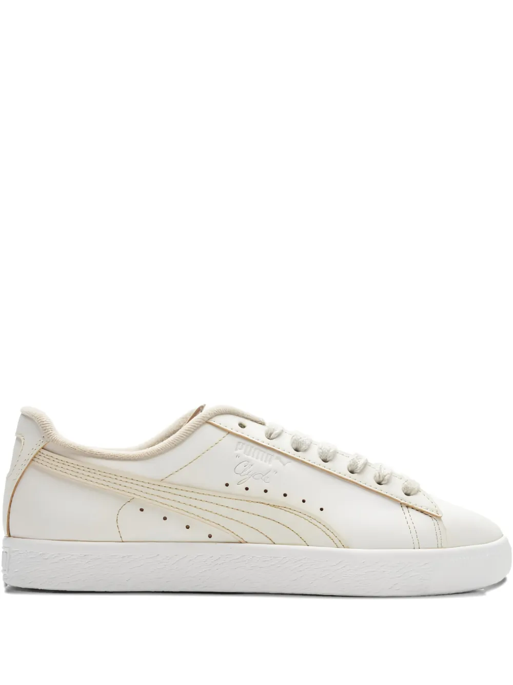 PUMA Clyde leather trainers White