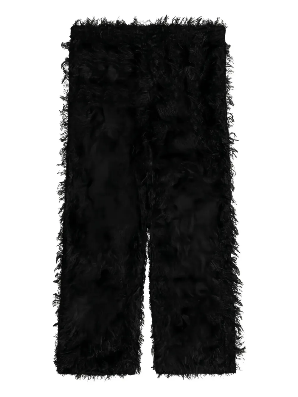 Needles Broek met textuur en strik Zwart
