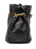 Saint Laurent Pre-Owned 2021 Lambskin Le Maillon Hook bucket bag - Black