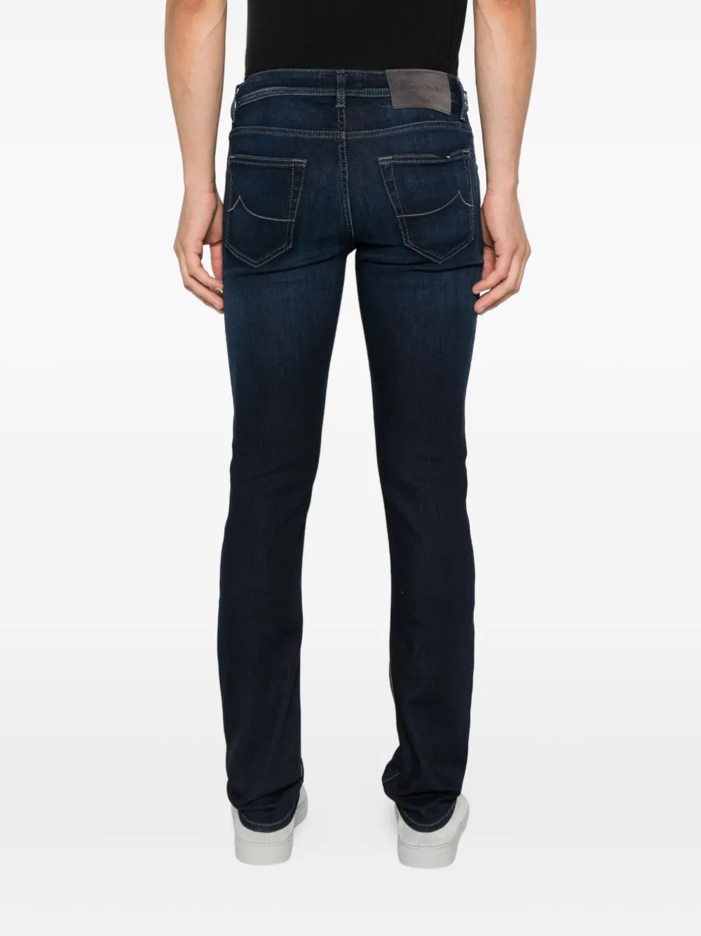 Jacob Cohën Jeans met logoplakkaat Blauw
