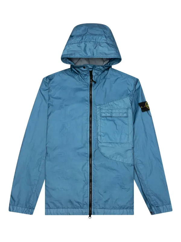 Stone Island コンパスバッジ フーデッドジャケット | ブルー