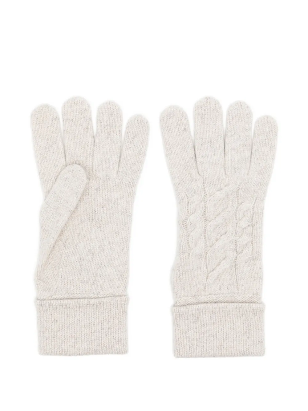 N.Peal cashmere cable-knit gloves | Grey | Image 1