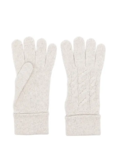 N.Peal cashmere cable-knit gloves