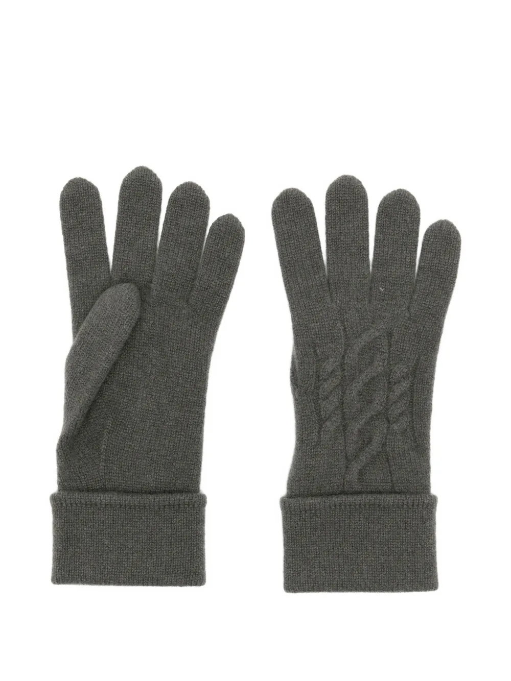 N.Peal Cable gloves | Green | Image 1
