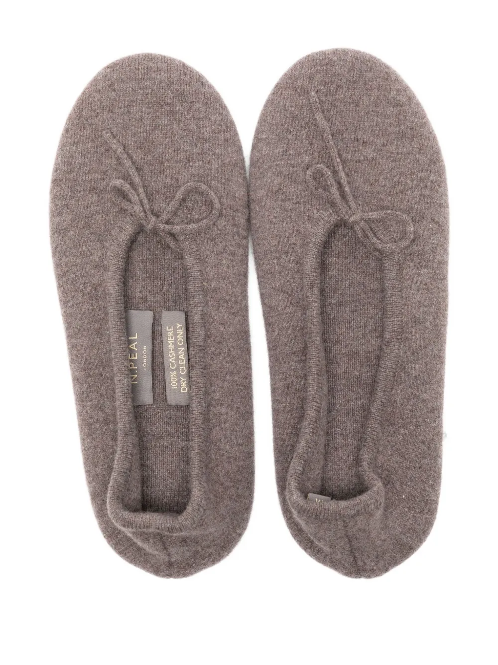 N.Peal Kasjmier slippers Bruin