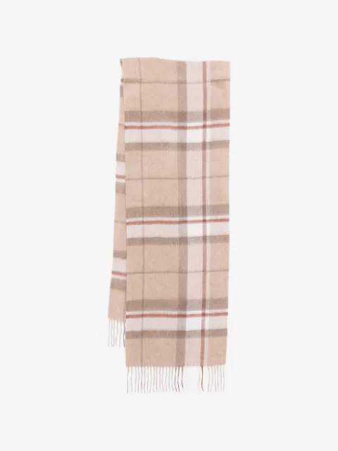 N.Peal checked cashmere scarf