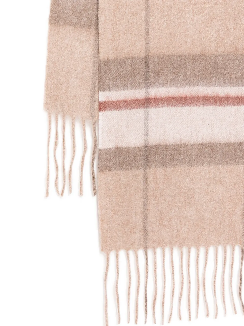  N.peal Checked Cashmere Scarf - Neutrals 