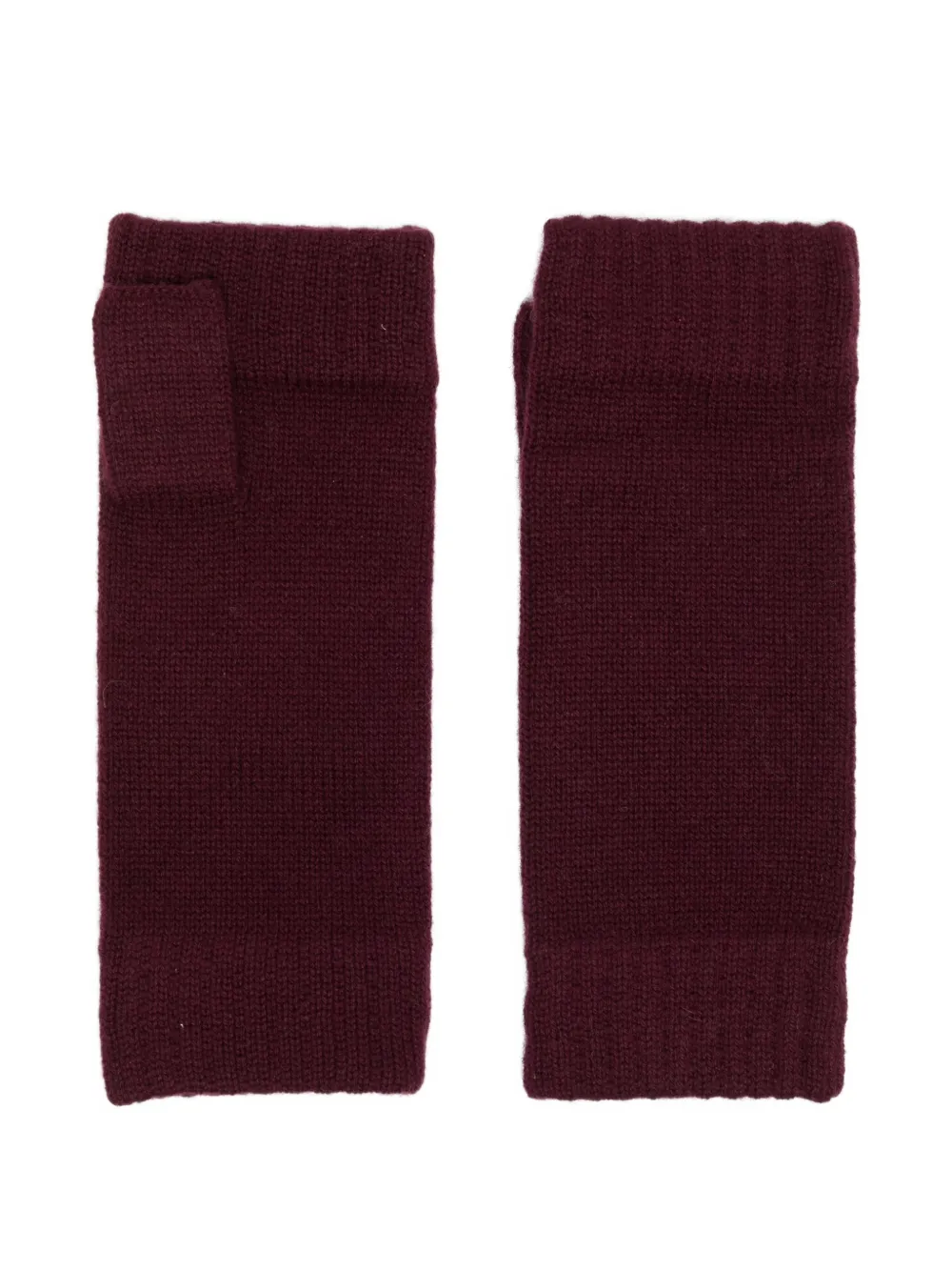 N.Peal fingerless cashmere gloves | Red | Image 1