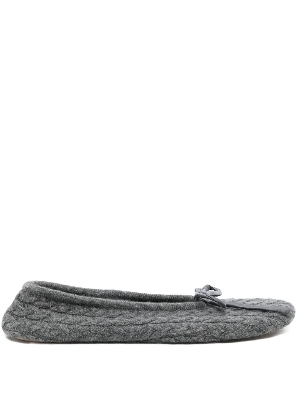 N.Peal Slippers in cashmere con trecce - Grigio