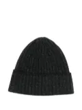 N.Peal ribbed cashmere hat - Black
