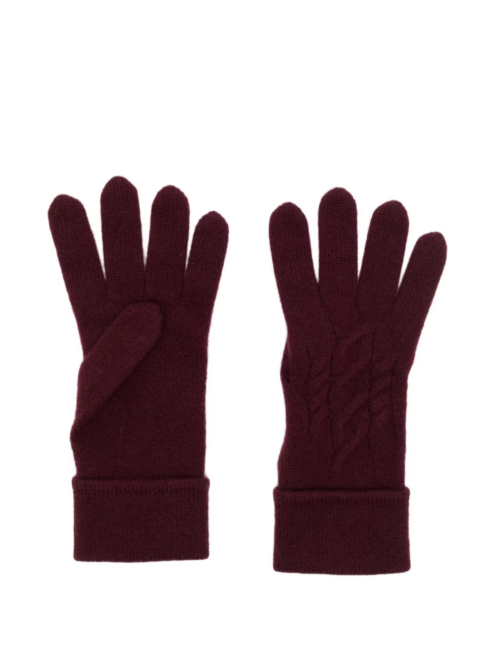 N.Peal Cable gloves | Red | Image 1