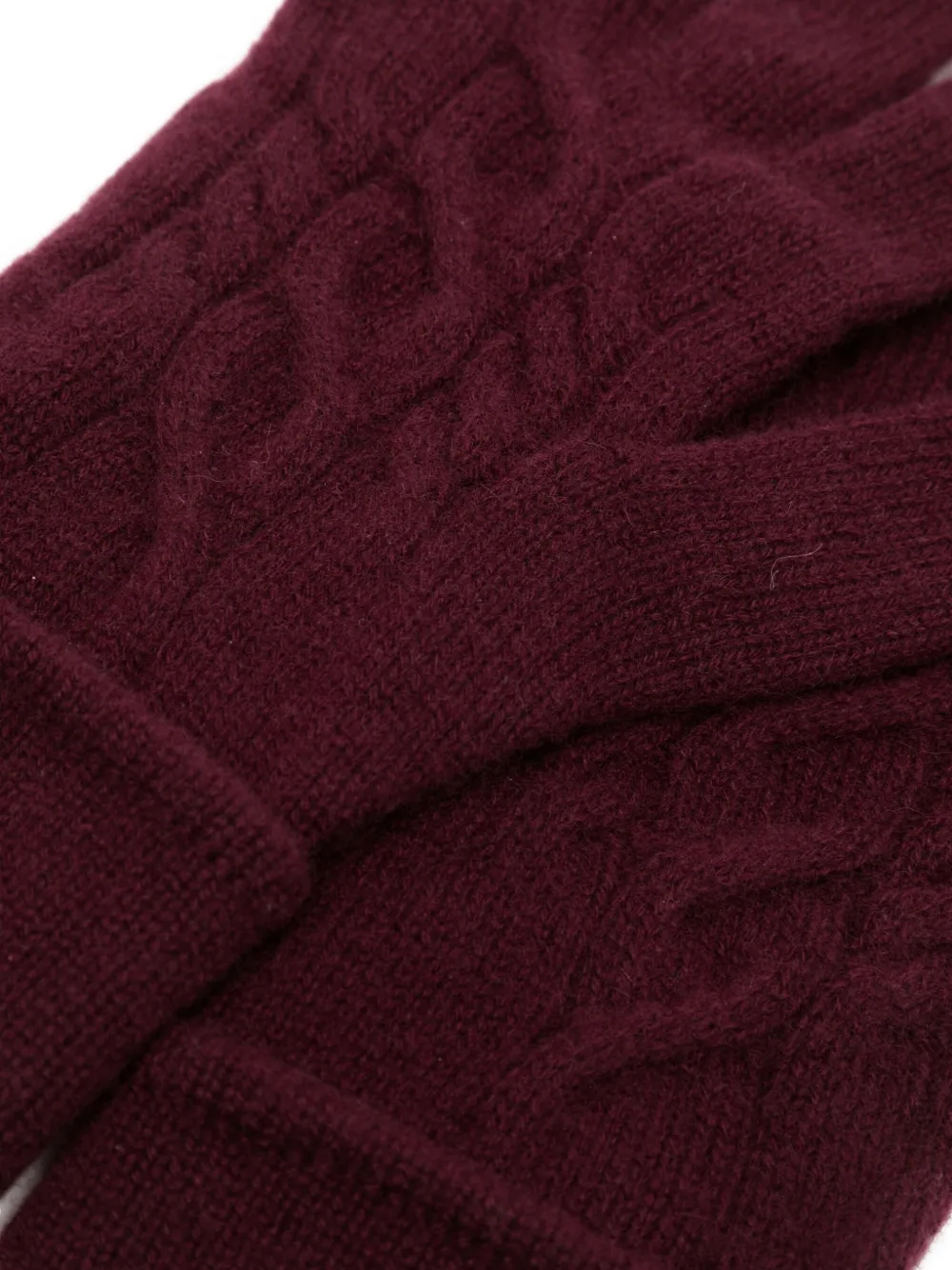 N.Peal Cable handschoenen - Rood