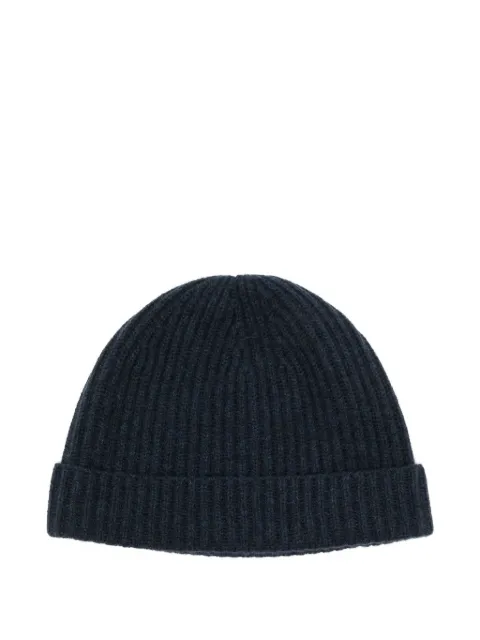 N.Peal cashmere ribbed beanie