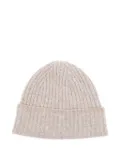 N.Peal contrast cashmere beanie - Neutrals