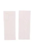 N.Peal cable fingerless gloves - Pink