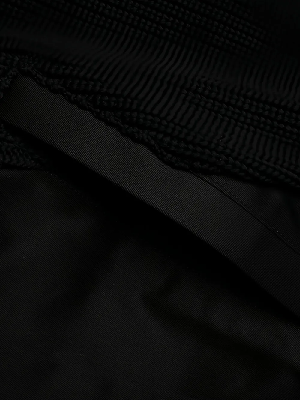 sacai panelled-design sweater Zwart