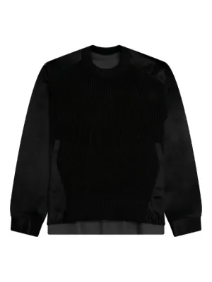 SACAI（サカイ）ブラック パネル スウェットシャツ sacai（サカイ）スウェットシャツ - FARFETCH