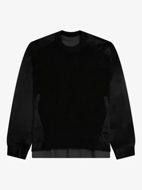 sacai panelled-design sweater