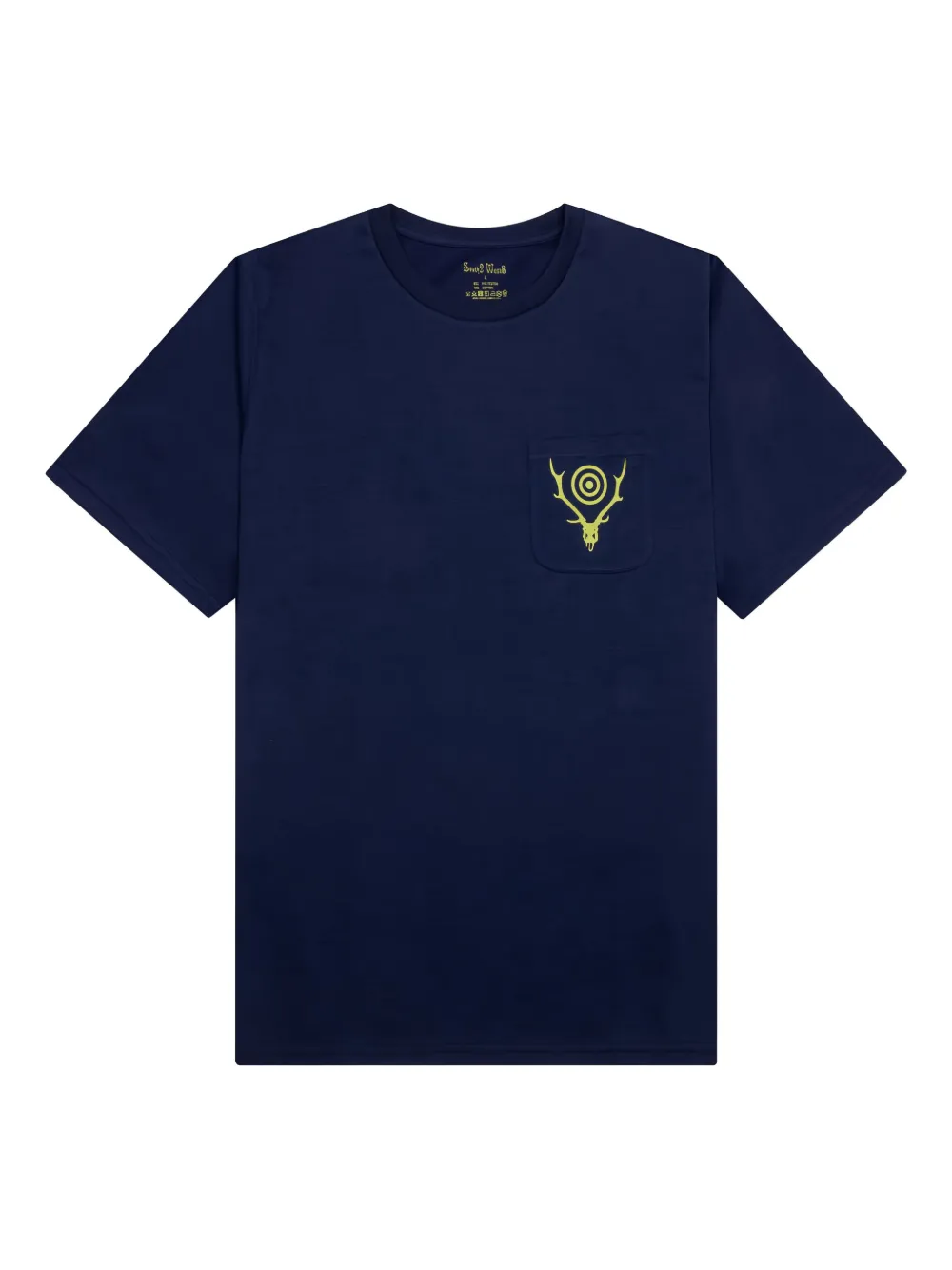 SOUTH2 WEST8 deer-skull pocket T-shirt | Blue | Image 1