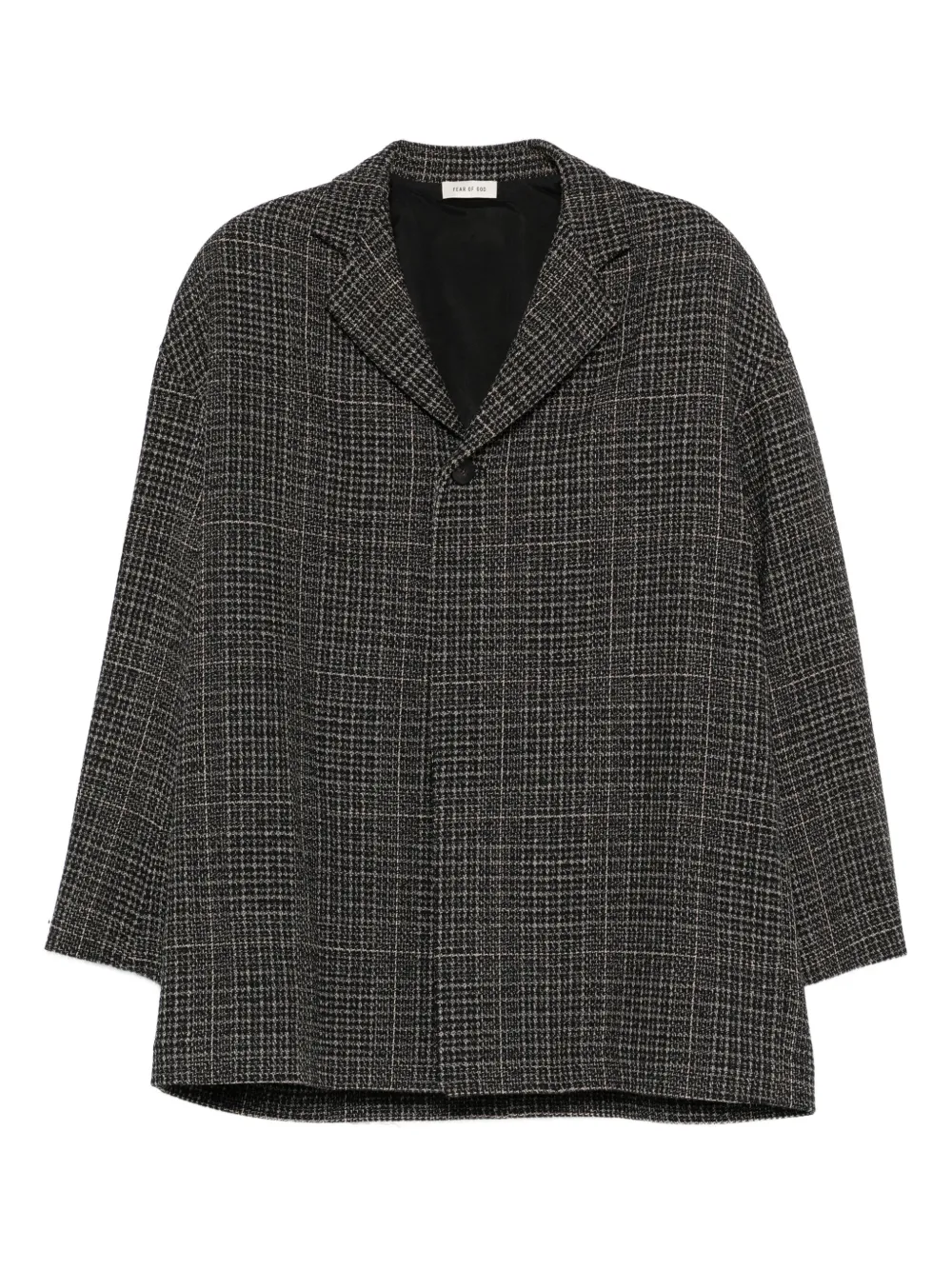 checked wool jacket