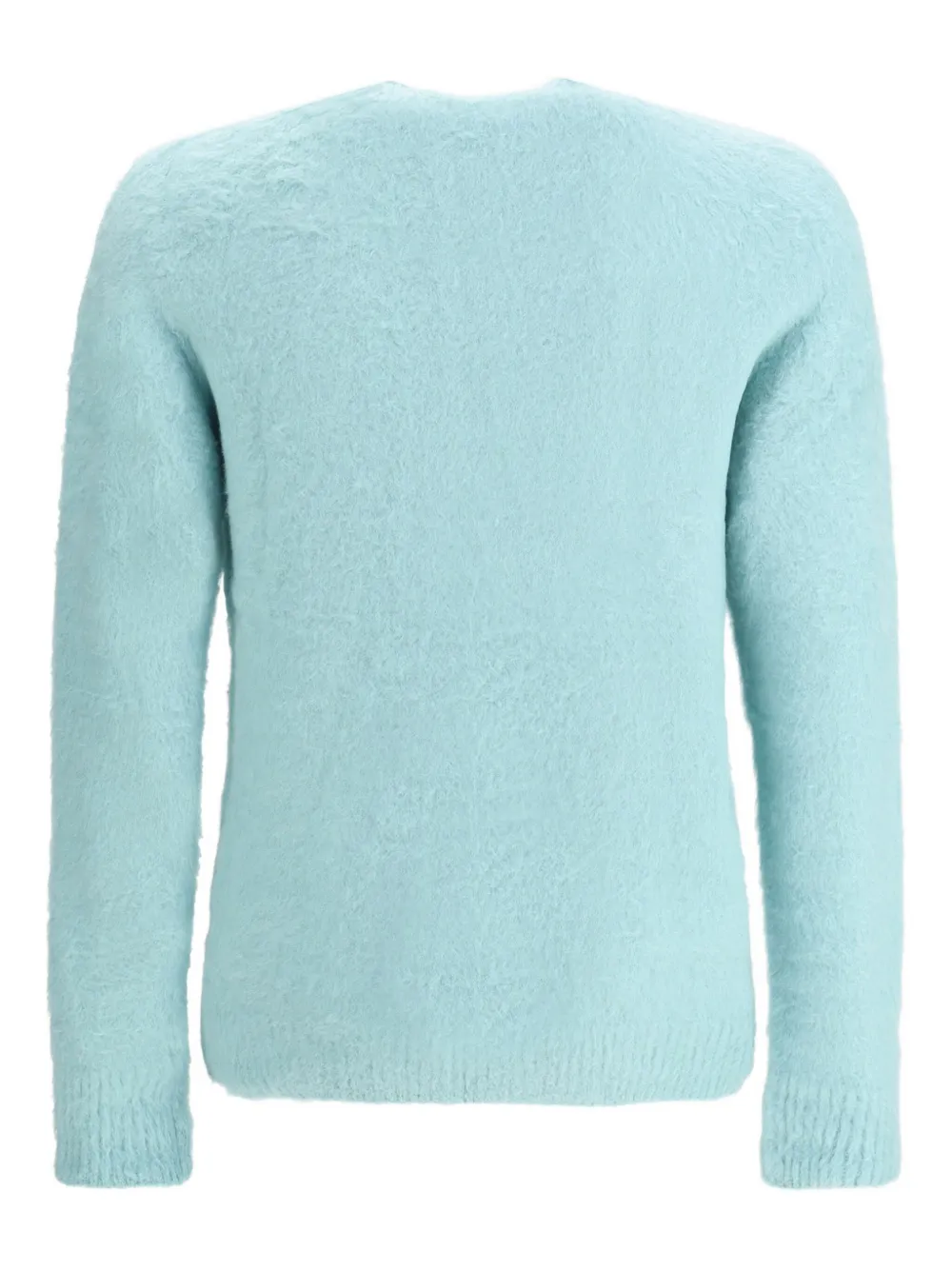 Roberto Collina brushed crew-neck sweater - Blauw